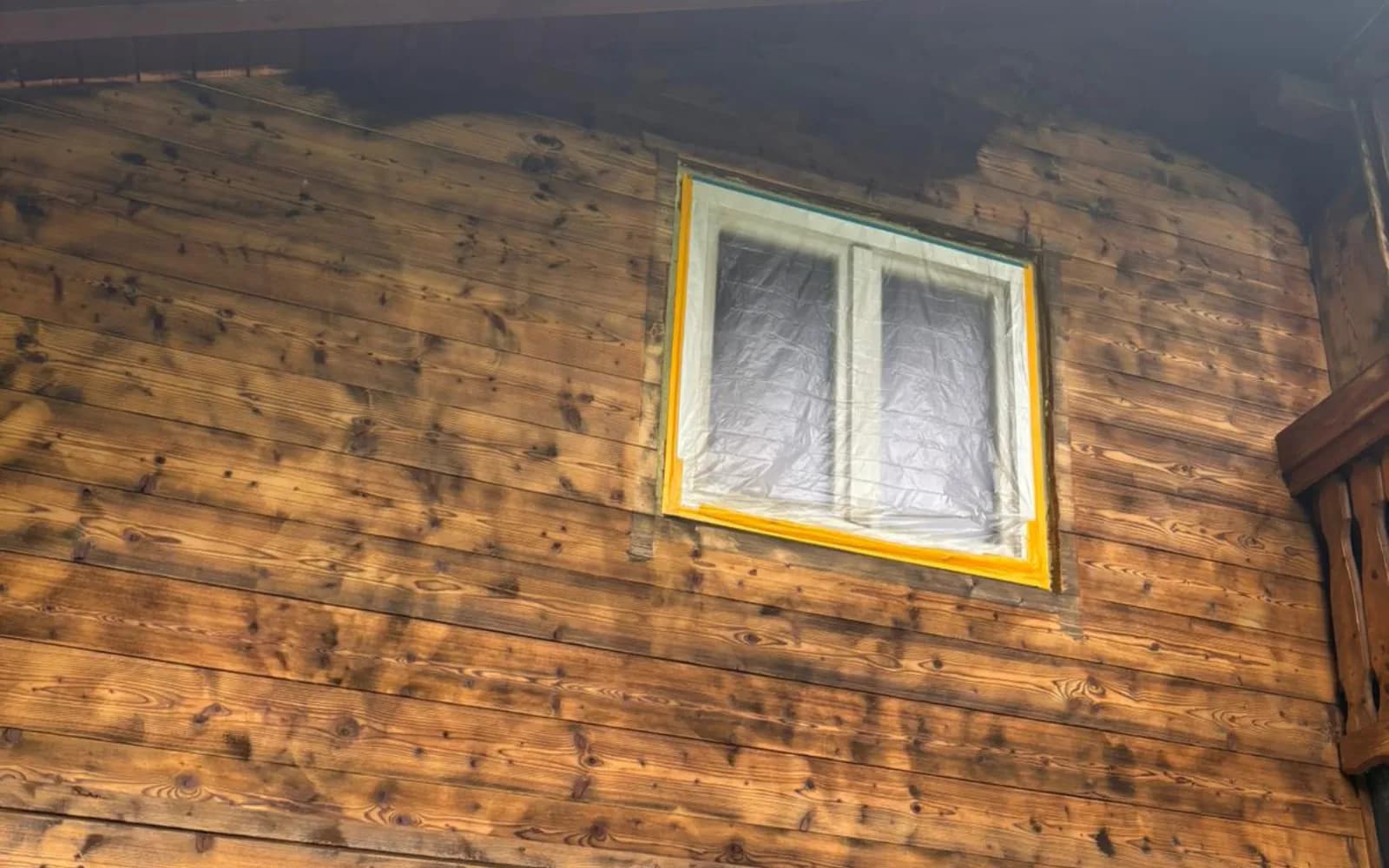 Vorher: Holzfassade